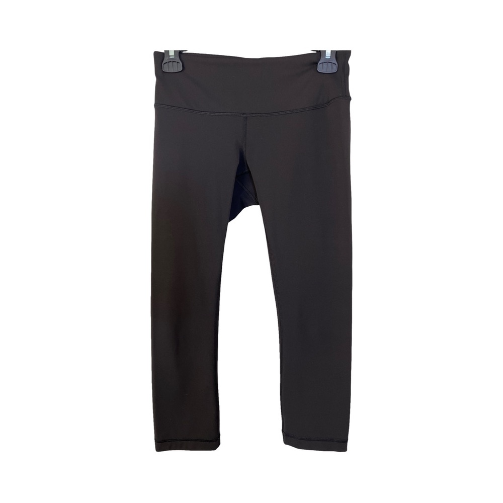 Lululemon Wunder Under Crop 21” Black Luxtreme Leggings Size 6 EUC
